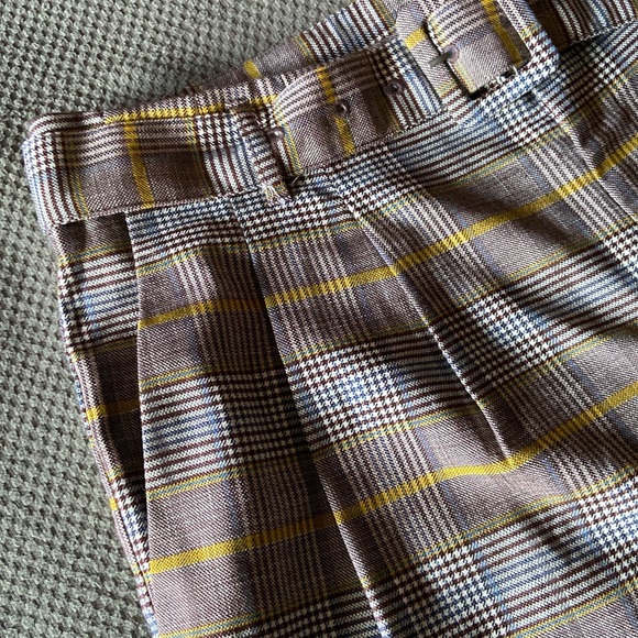 A New Day Belted Pleat Front Plaid Pant Size 10 - Picture 4 of 13